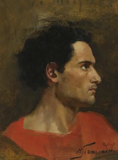 Man in profile av Henryk Siemiradzki