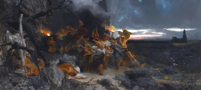 Orgy On Capri In The Time Of Tiberius av Henryk Siemiradzki