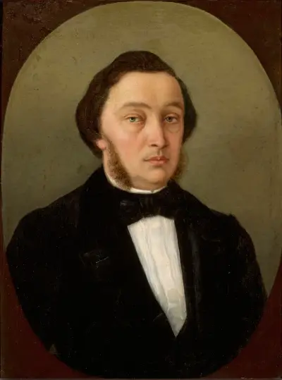 Portrait of a man with side-whiskers av Henryk Siemiradzki