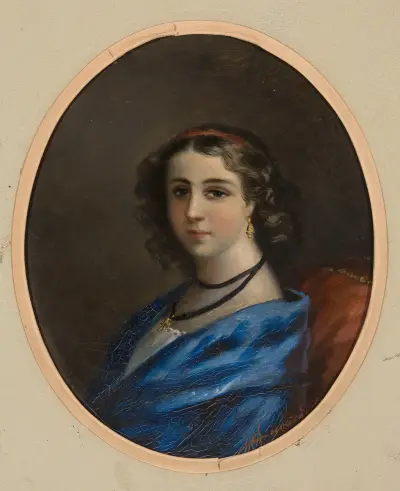 Portrait of a woman av Henryk Siemiradzki