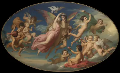 Wedding procession of Cupid and Psyche, plafond composition av Henryk Siemiradzki