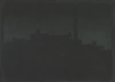 Industrial Buildings At Night av Herbert Crowley