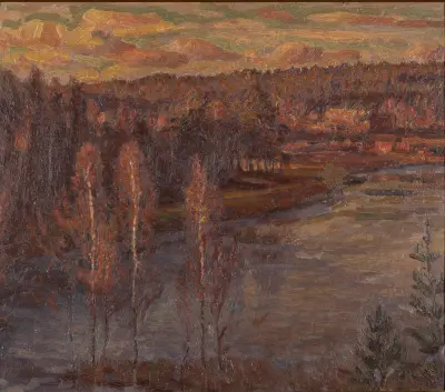 Autumn at Svartån av Herman Norrman