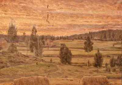 Evening Landscape av Herman Norrman