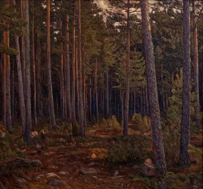 Interior of a Coniferous Forest av Herman Norrman