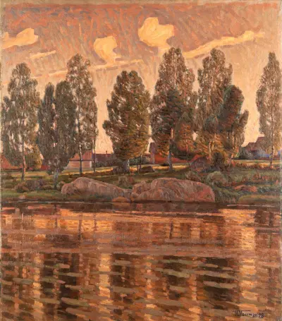 On the River Bank av Herman Norrman