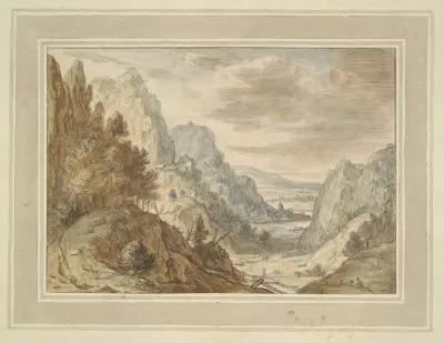 Bergslandskap av Herman Saftleven