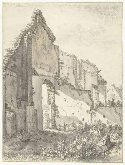 Ruïnes van een gebouw te Utrech av Herman Saftleven
