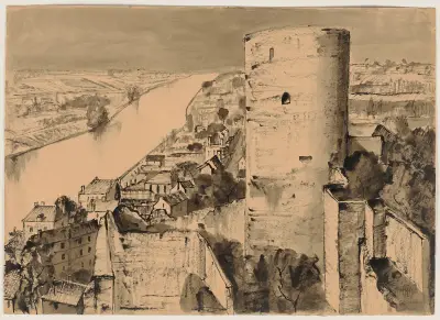 Utsikt från slottet Chinon mot Vienne av Hermann Lismann