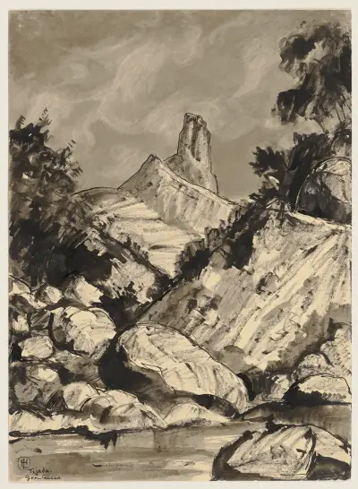 Roque Nublo på Gran Canaria av Hermann Lismann