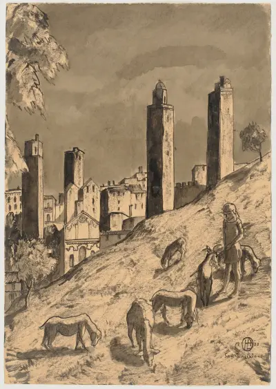 San Gimignano, 1923 – Nr. 2 von Hermann Lismann