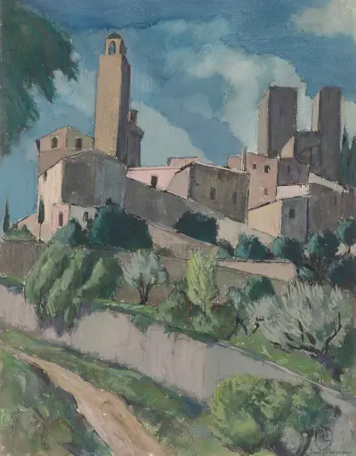San Gimignano, 1922 av Hermann Lismann