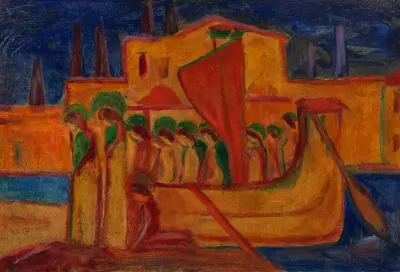 Ankunft der Hl. Ursula av Hermann Stenner
