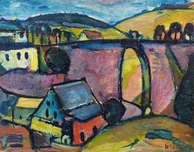 Viadukt bei Monschau av Hermann Stenner