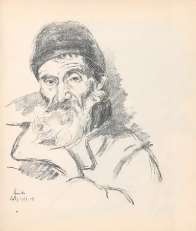 Gamla judar i Lodz II av Hermann Struck
