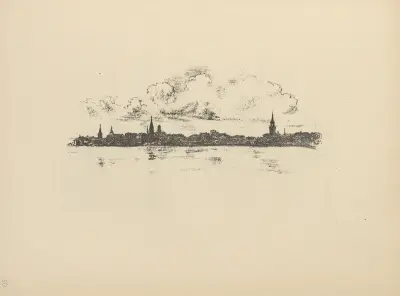Blick auf Mitau av Hermann Struck