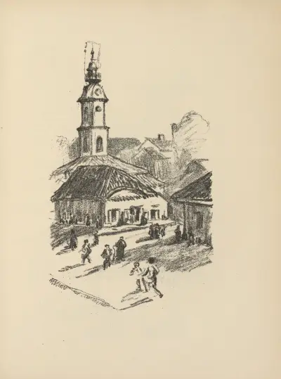 Marktplatz in Bialystok av Hermann Struck