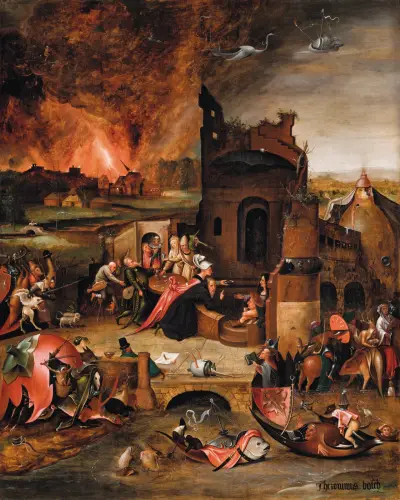 Den helige Antonius den stores frestelse av Hieronymus Bosch