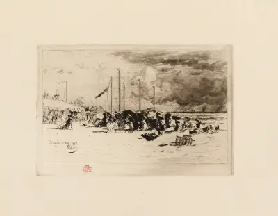A Squall at Trouville av Félix Hilaire Buhot