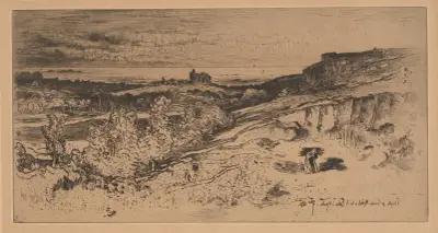 Chapelle de Saint Michel de Lestre. av Félix Hilaire Buhot