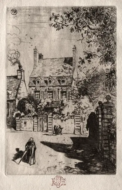 In Province; The House at Orléans av Félix Hilaire Buhot
