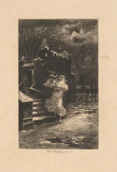 Le gantier av Félix Hilaire Buhot