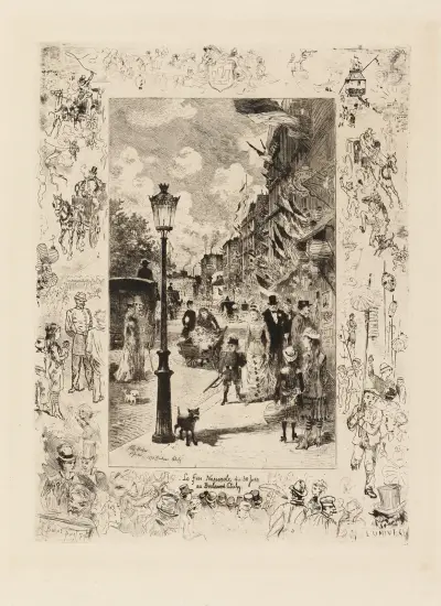 National Holiday, Boulevard de Clichy av Félix Hilaire Buhot