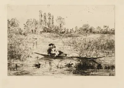 On the Thread of the Water av Félix Hilaire Buhot