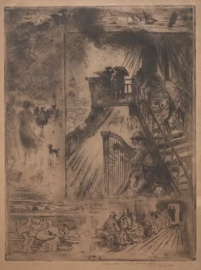 The Crossing av Félix Hilaire Buhot