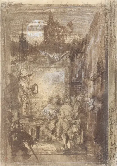 The Grand Guignol av Félix Hilaire Buhot