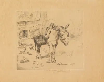 The Mule Marie-Jeanne av Félix Hilaire Buhot