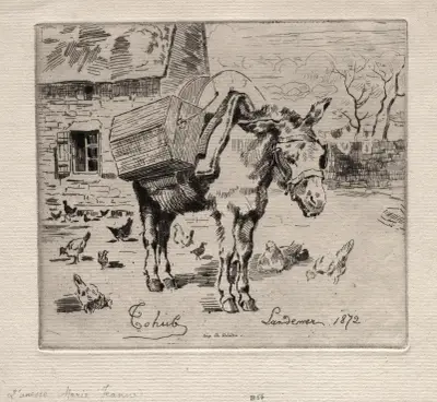 The Mule, Marie-Jeanne av Félix Hilaire Buhot