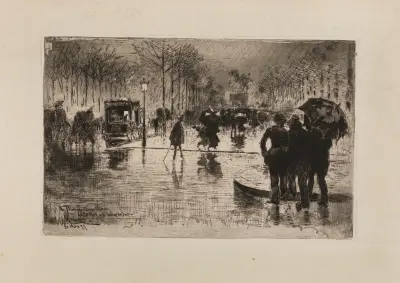 The Return of the Artists av Félix Hilaire Buhot