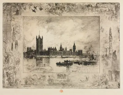 Westminster Place av Félix Hilaire Buhot