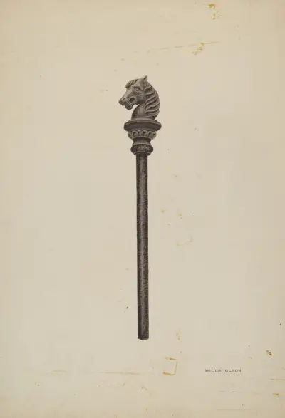 Horse Head Hitching Post av Hilda Olson