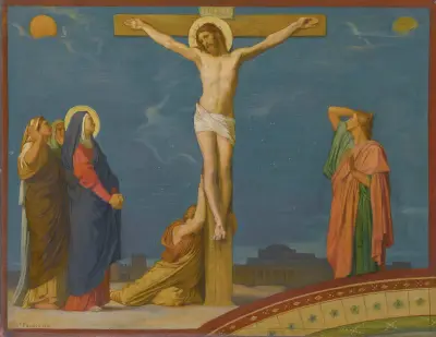 La Mort De Jésus-Christ Sur Le Calvaire av Jean-Hippolyte Flandrin