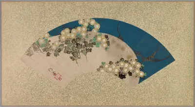 Chrysanthemums by the Water av Sakai Hōitsu