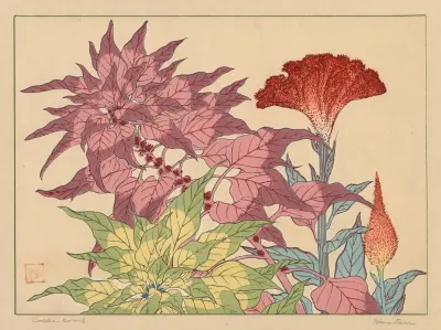 Cocks-comb av Sakai Hōitsu