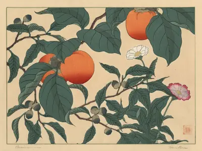 Persimmon av Sakai Hōitsu