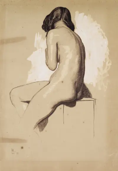 Female Nude – Study from behind av William Holman Hunt
