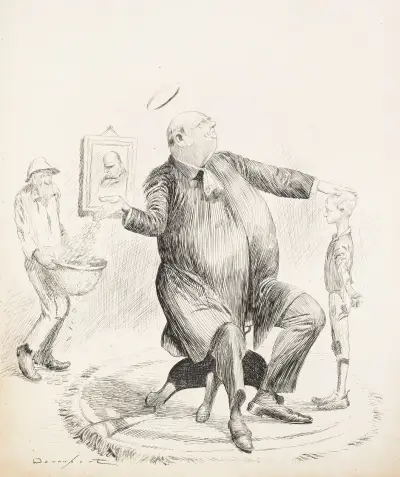 Mr. Hanna as he would like to be caricatured av Homer Davenport