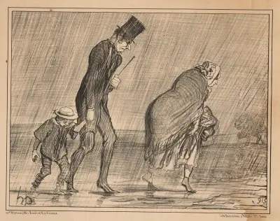 En del av landsbygden i den vackra majmånaden av Honoré Daumier