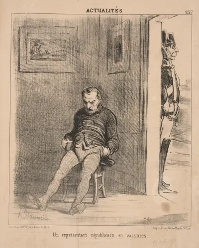 En republikansk kongressledamot på semester av Honoré Daumier