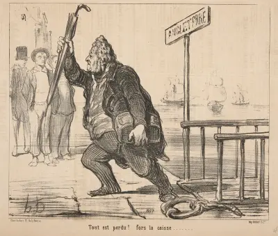 Allt är förlorat! Utom fodralet . . . . av Honoré Daumier