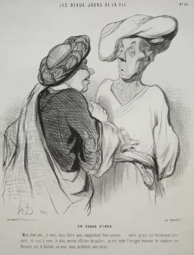 Ein indischer Brauch von Honoré Daumier