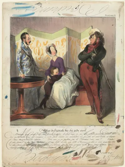 Brott mot artikel 24 i civillagen av Honoré Daumier