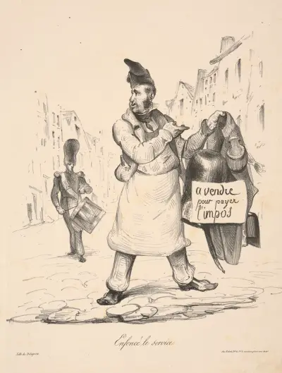 Bryter tjänstgöringen av Honoré Daumier