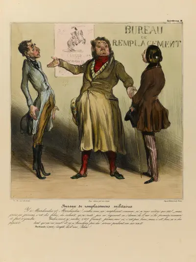 Militära ersättningsbyråer av Honoré Daumier