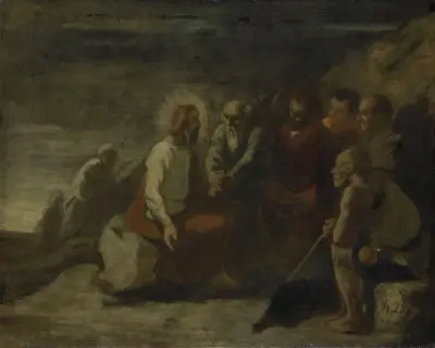 Kristus och hans lärjungar av Honoré Daumier