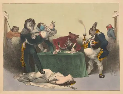 Konferens i London av Honoré Daumier